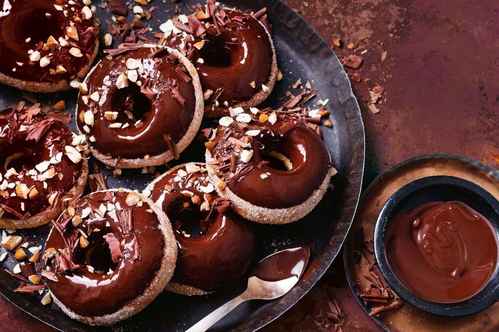 Buttermilk Donuts with Chocolate Glaze