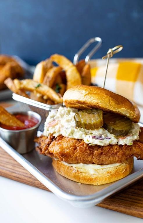 Buttermilk Fried Chicken Breast with Spicy Slaw