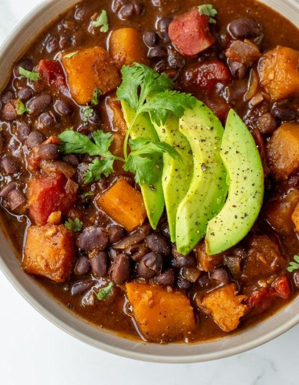 Butternut Pumpkin and Black Bean Chili