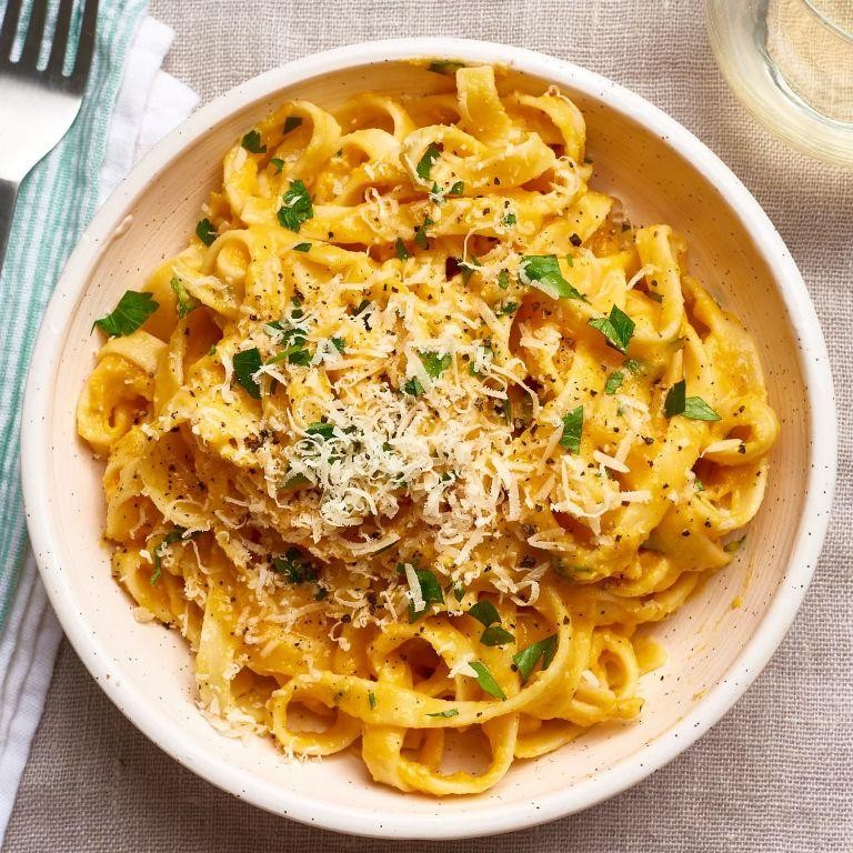 Butternut Squash Alfredo Fettuccine