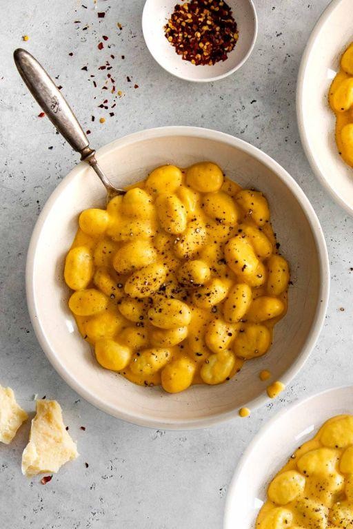 Butternut Squash Gnocchi with Tahini Dressing