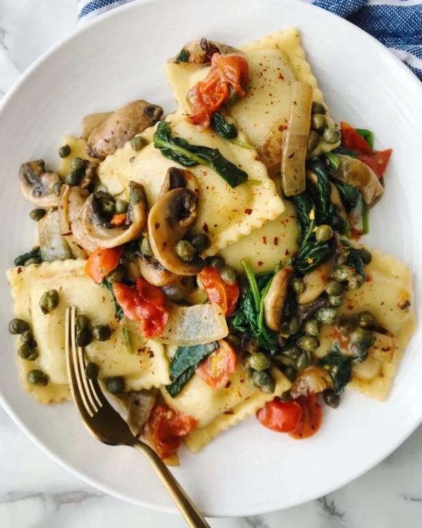 Butternut Squash Ravioli with Lemon Butter Sauce