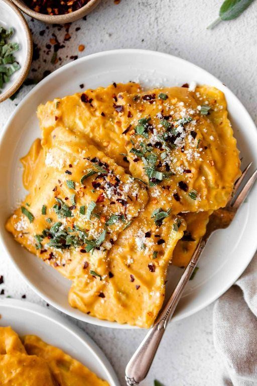 Butternut Squash Ravioli with Parmesan and Thyme