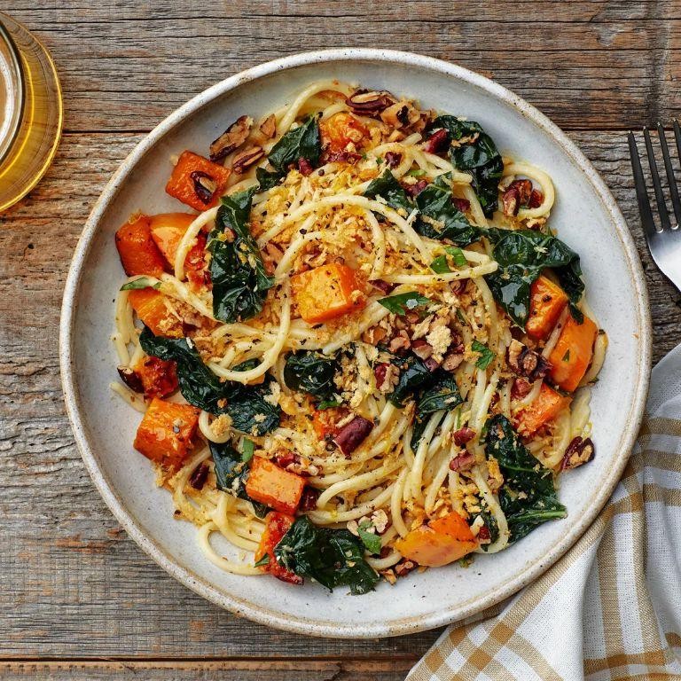 Butternut Squash and Kale Pasta