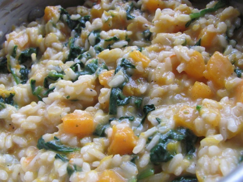 Butternut Squash and Spinach Baked Risotto