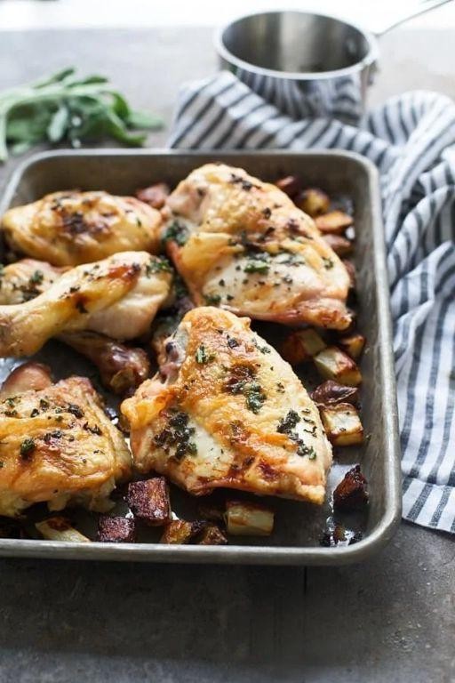 Buttery Sage Air Fryer Roast Chicken