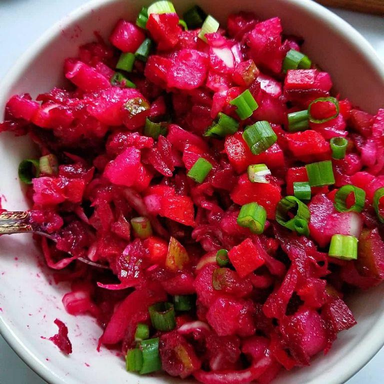 Cabbage and Beet Salad with Ethiopian Vinaigrette