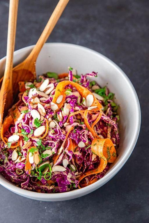 Cabbage and Carrot Slaw with Tangy Dressing