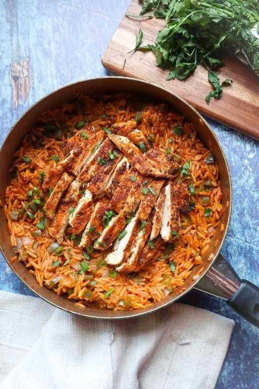 Cajun Chicken Orzo Skillet