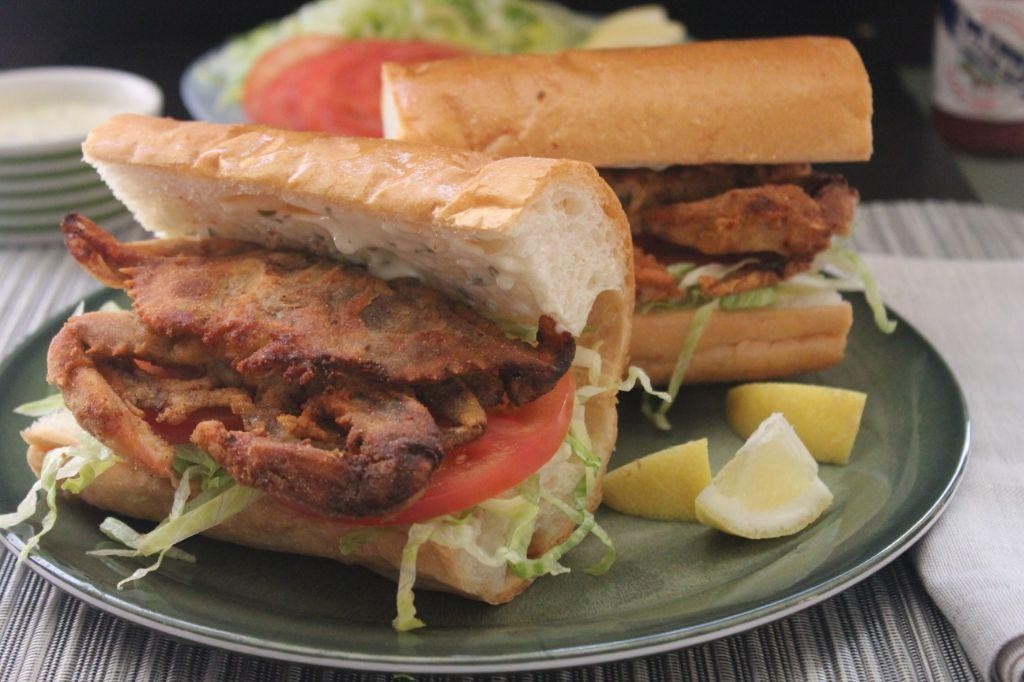 Cajun Fried Soft Shell Crab Po