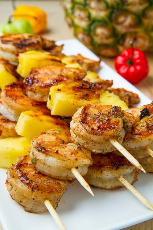 Cajun Grilled Shrimp and Pineapple Skewers