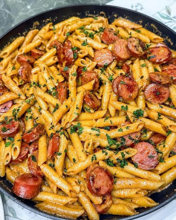 Cajun Smoked Turkey Sausage Pasta