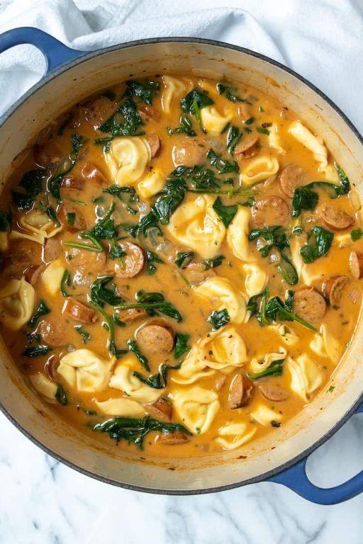 Cajun Spiced Creamy Tortellini Soup