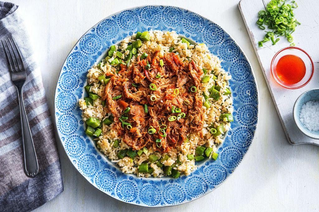 Cajun Spiced Pork Tips with Rice