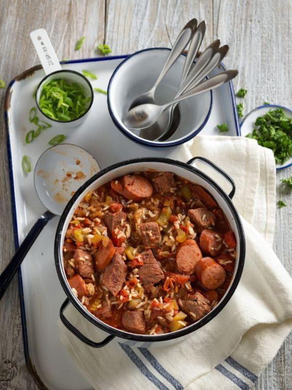 Cajun-Seasoned Beef Jambalaya