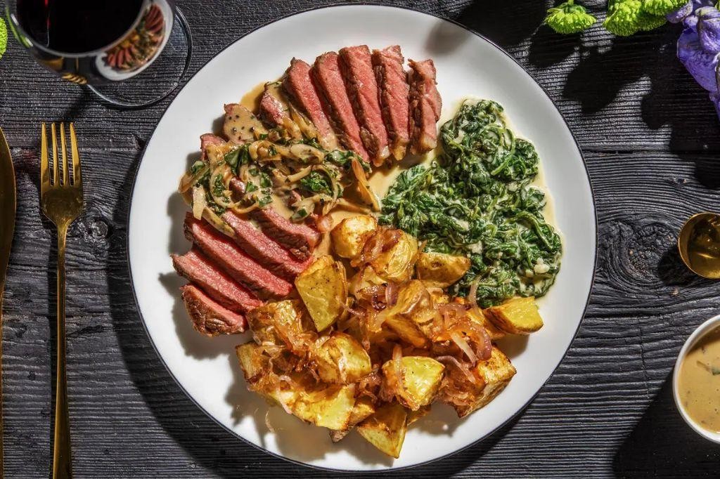 Cajun-Spiced Sirloin Steak with Creamed Spinach
