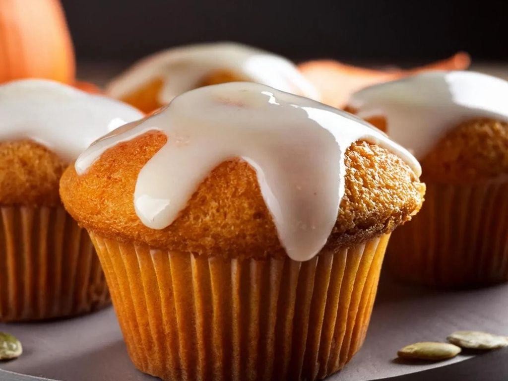 Calabaza Muffins with Maple Syrup Glaze