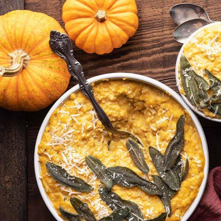 Calabaza Risotto with Parmesan and Sage