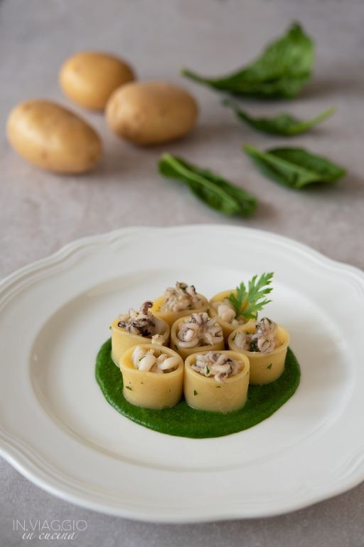 Calamarata with Spinach and Artichokes