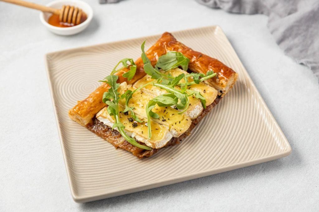 Camembert and Caramelized Onion Tart