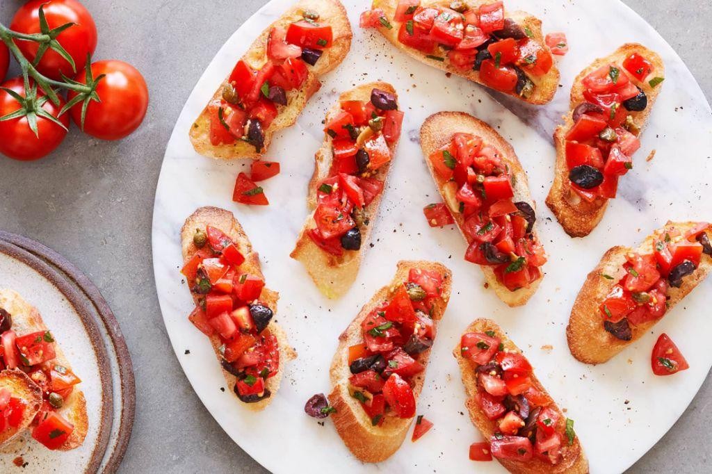 Campari Tomato and Basil Bruschetta