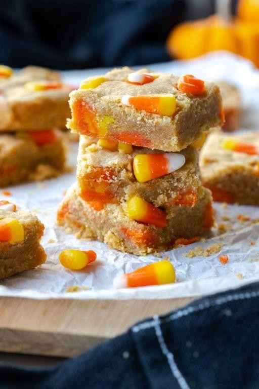 Candy Corn Shortbread Bars