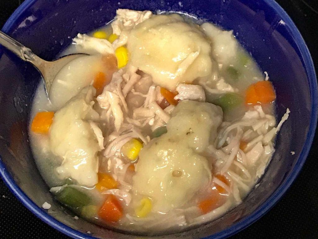 Canned Chicken and Dumplings Stew