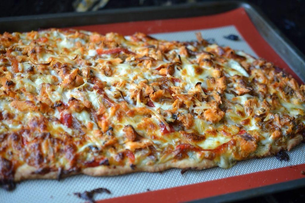 Canned Red Salmon Alfredo Pizza