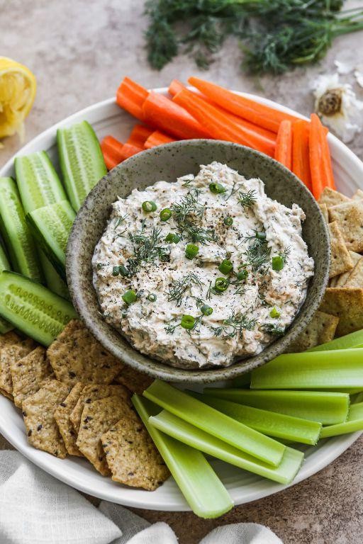 Canned Red Salmon Dip with Fresh Herbs