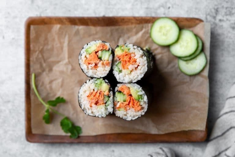 Canned Red Salmon Sushi Rolls