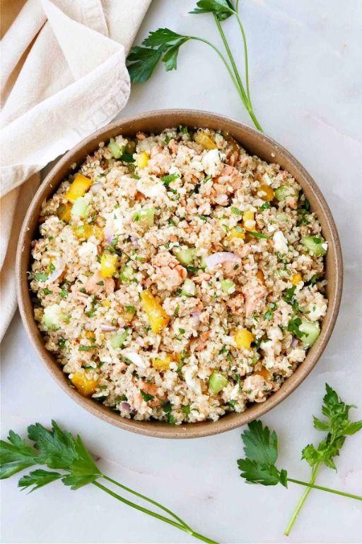 Canned Red Salmon and Quinoa Salad