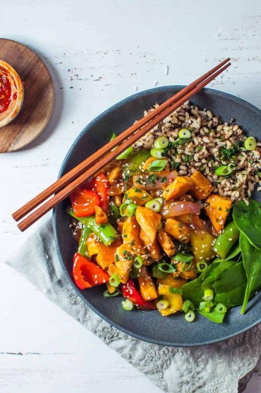 Canned Red Salmon and Vegetable Stir-Fry