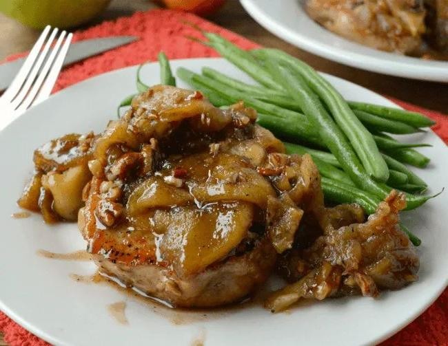 Caramelized Apple Pork Tips