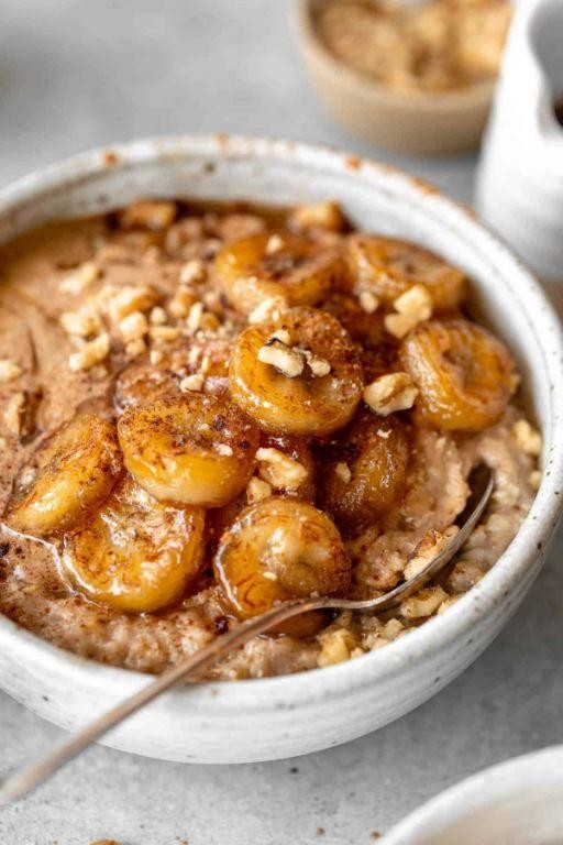Caramelized Banana Oatmeal Bowl
