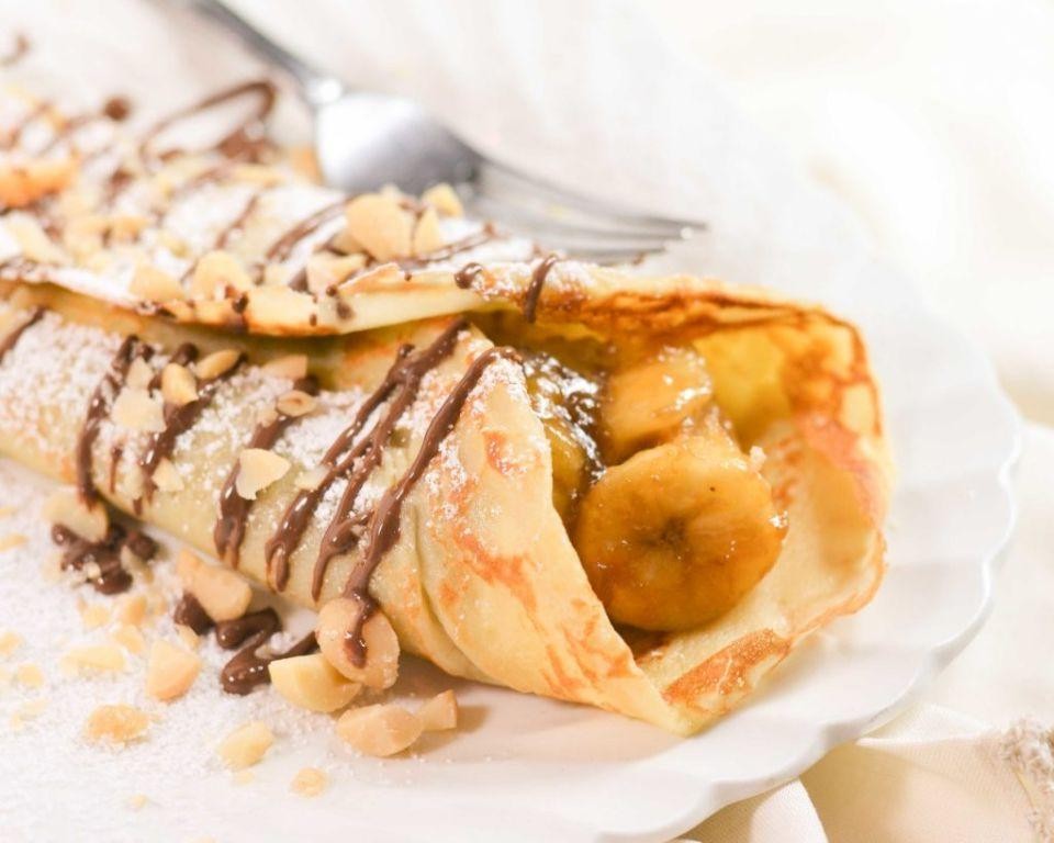 Caramelized Banana and Nutella Crepes