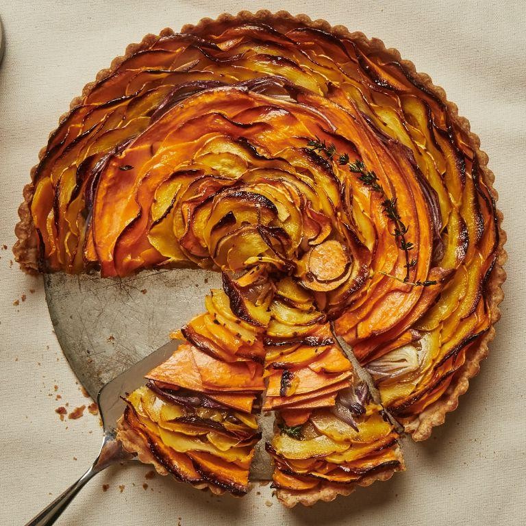 Caramelized Onion and Squash Pie