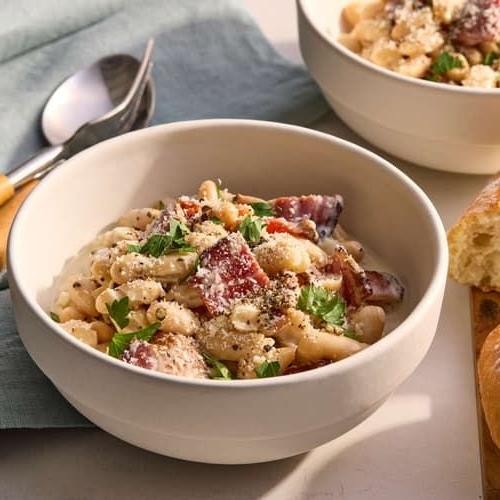 Carbonara-Inspired Five Bean Salad