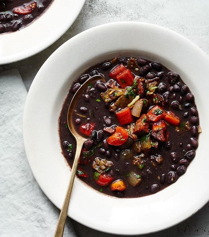 Caribbean Black Bean and Sofrito Soup