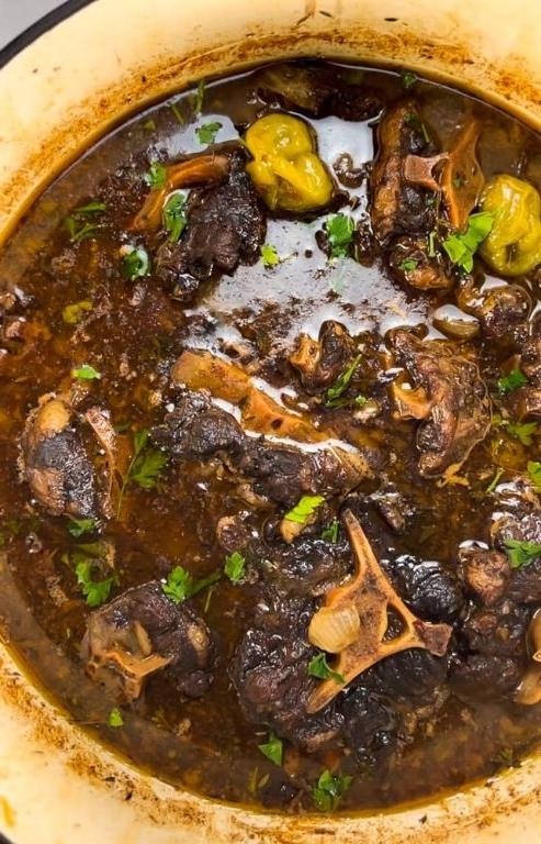 Caribbean Jerk Oxtail in the Crock Pot