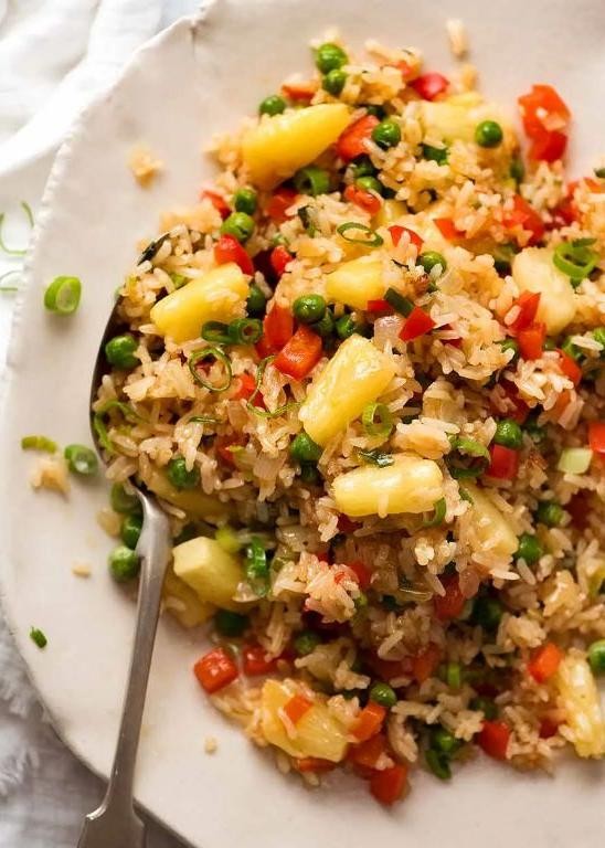 Caribbean Pineapple Fried Rice with Vegetables
