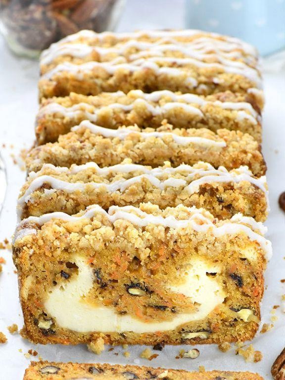 Carrot Cake Mix Loaf with Cream Cheese Drizzle