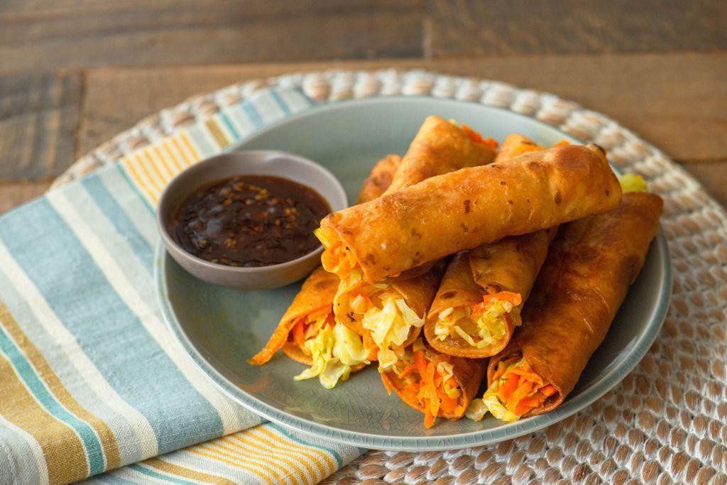 Carrot and Cabbage Spring Rolls