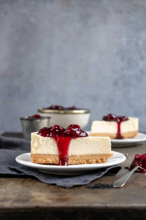 Cashew Cheesecake with Berry Compote