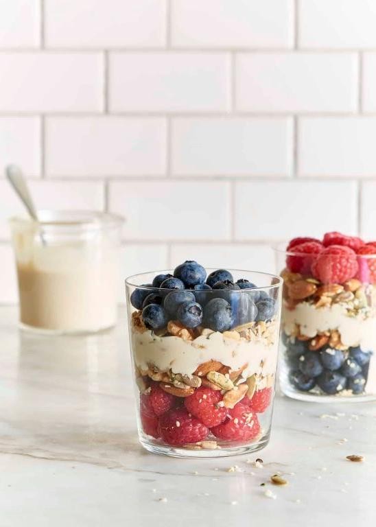 Cashew Cream and Berry Parfait