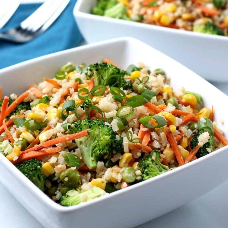 Cauliflower Rice Stir-Fry with Mixed Vegetables