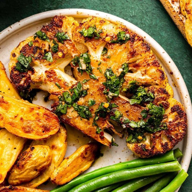 Cauliflower Steak with Chimichurri Sauce
