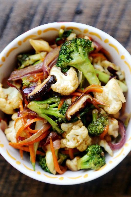 Cauliflower and Broccoli Stir-Fry