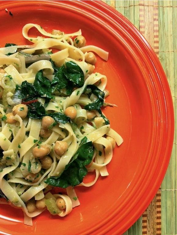 Celery Leaf Pesto Pasta