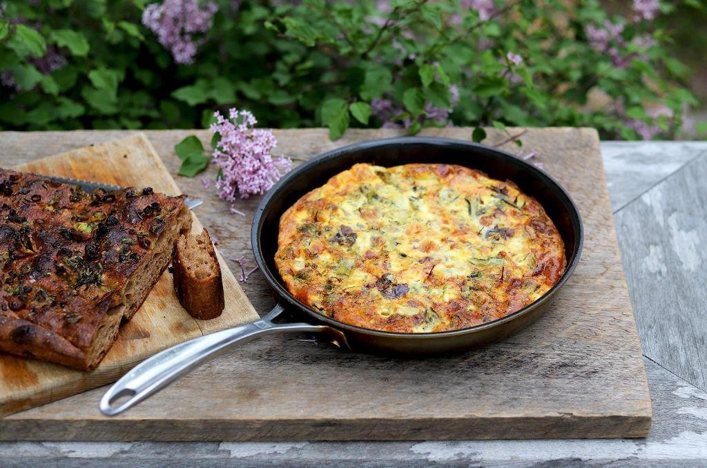 Celery Leaf and Potato Frittata