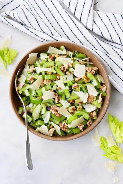 Celery Leaf and Walnut Salad